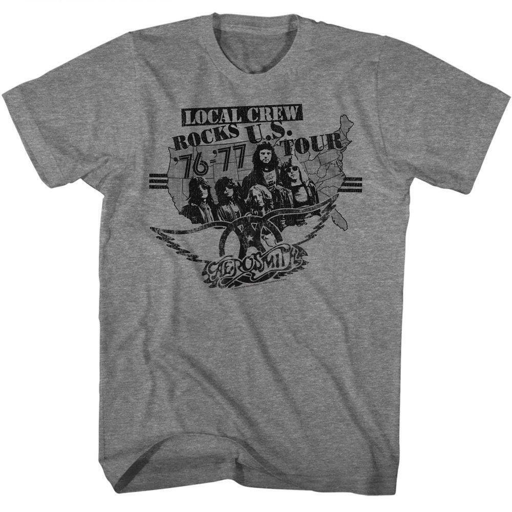 Aerosmith Local Crew Graphite Heather T Shirt